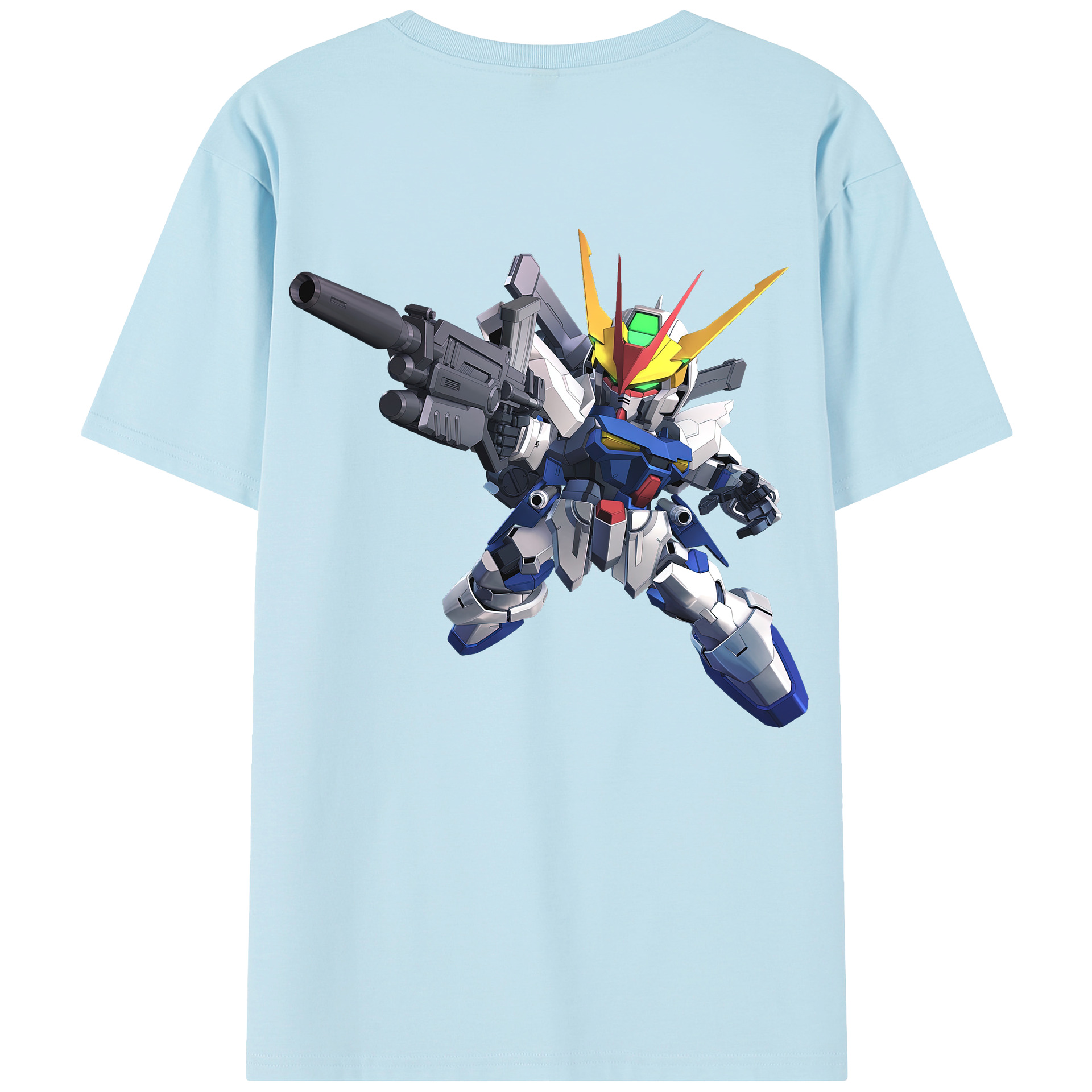 （画像用） 機動戦士ガンダム Mobile Suit Gundam 綿100％半袖Tシャツ（背面プリント）